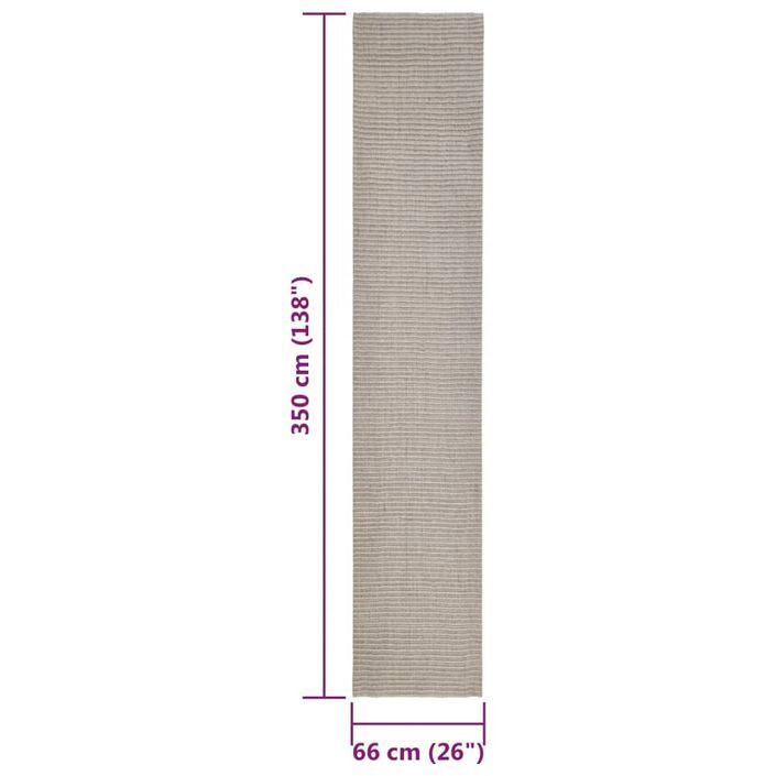 Tapis Sisal naturel 66x350 cm Sableux - Photo n°7