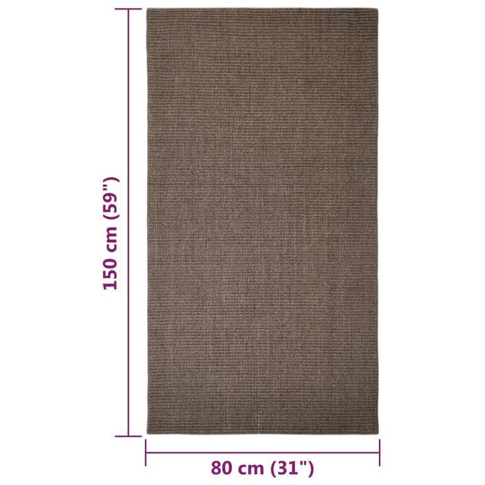 Tapis Sisal naturel 80x150 cm Marron - Photo n°7