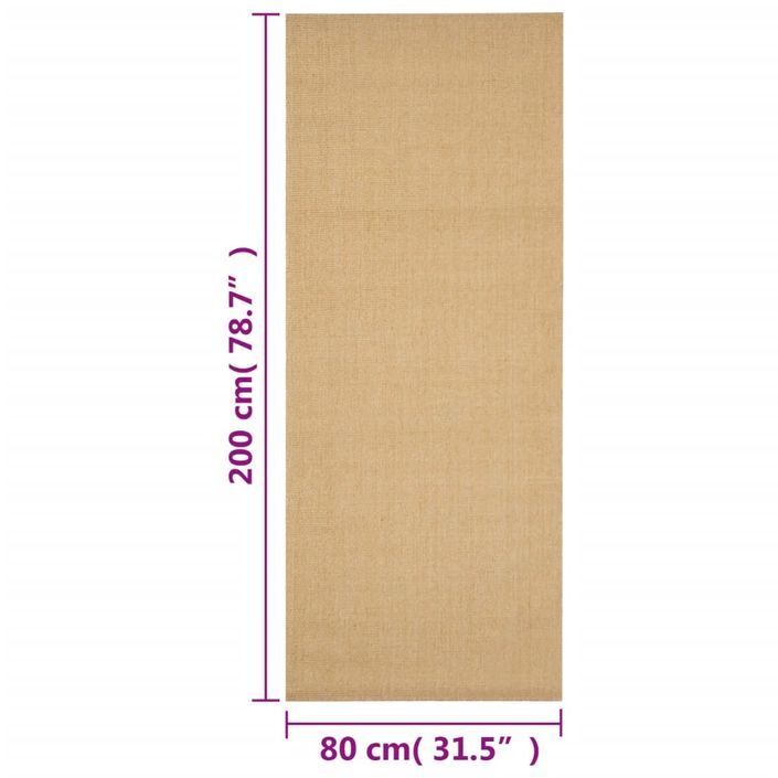 Tapis Sisal naturel 80x200 cm - Photo n°7