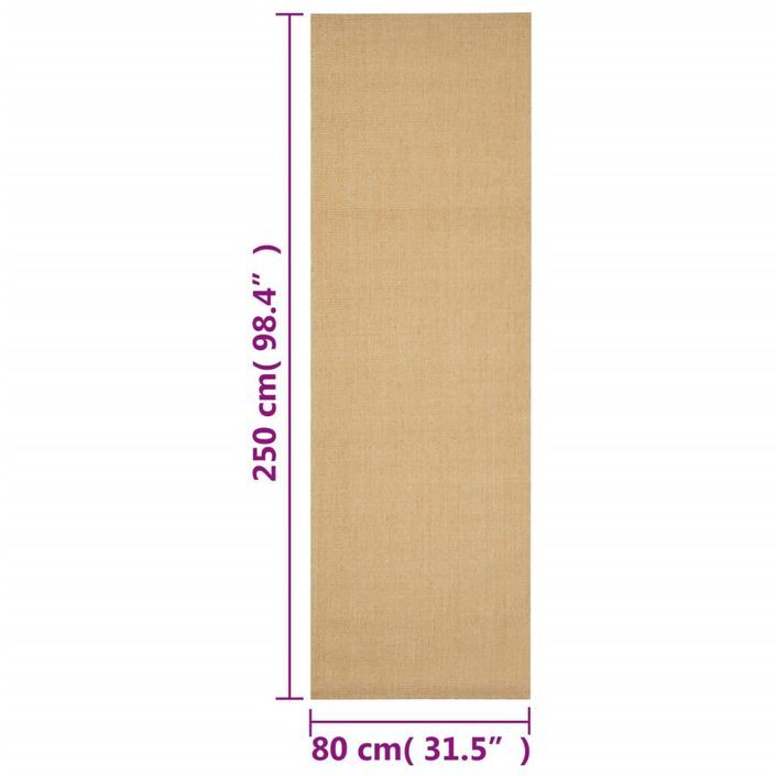 Tapis Sisal naturel 80x250 cm - Photo n°7