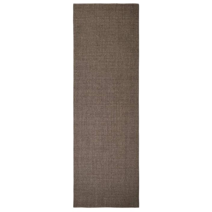 Tapis Sisal naturel 80x250 cm Marron - Photo n°2