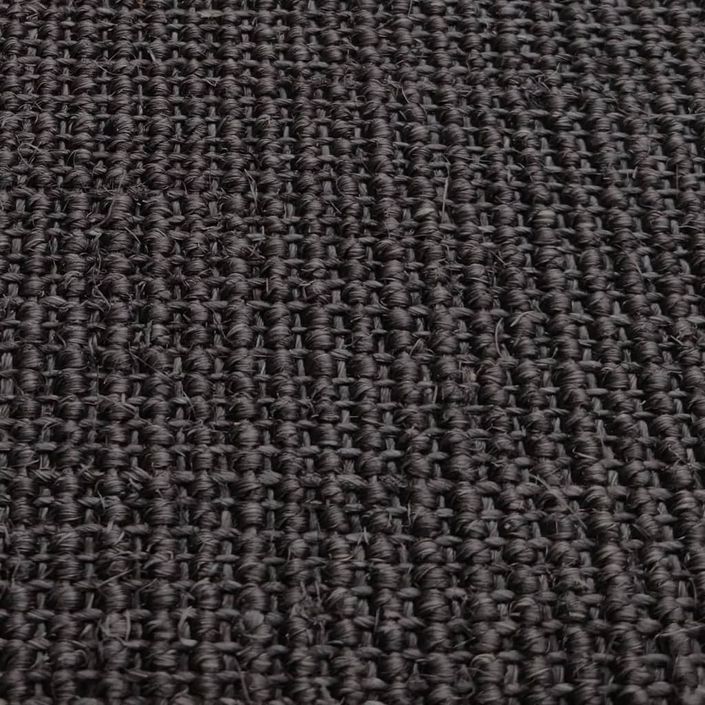 Tapis Sisal naturel 80x250 cm Noir - Photo n°4