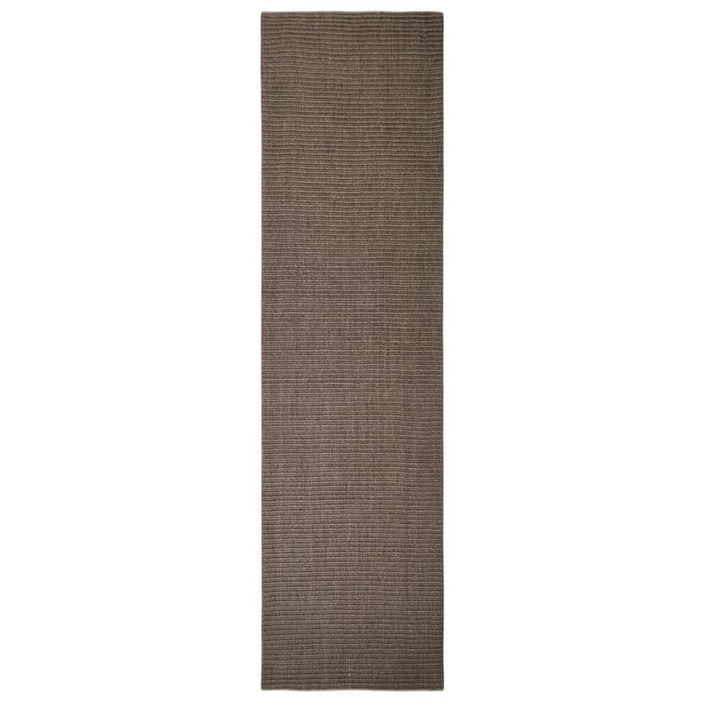 Tapis Sisal naturel 80x300 cm Marron - Photo n°1