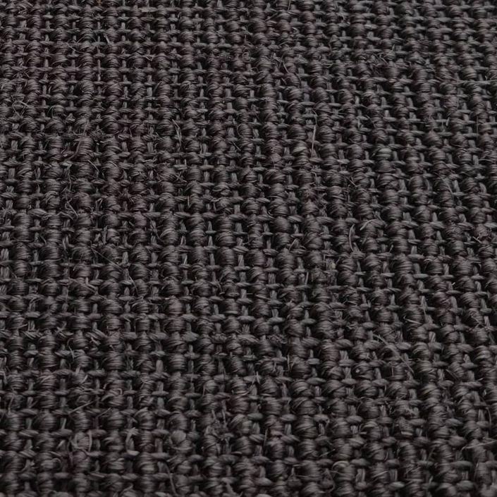 Tapis Sisal naturel 80x300 cm Noir - Photo n°4