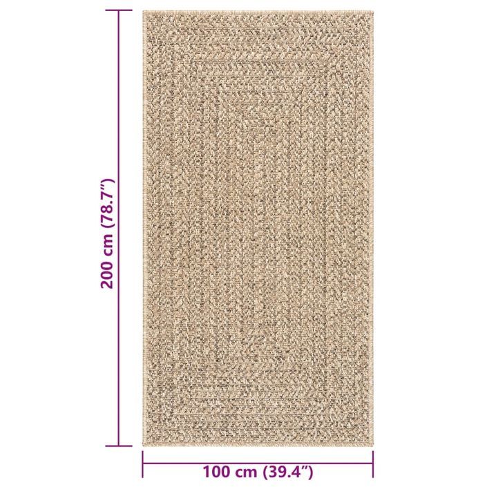 Tapis ZIZUR 100x200 cm aspect de jute intérieur et extérieur - Photo n°8