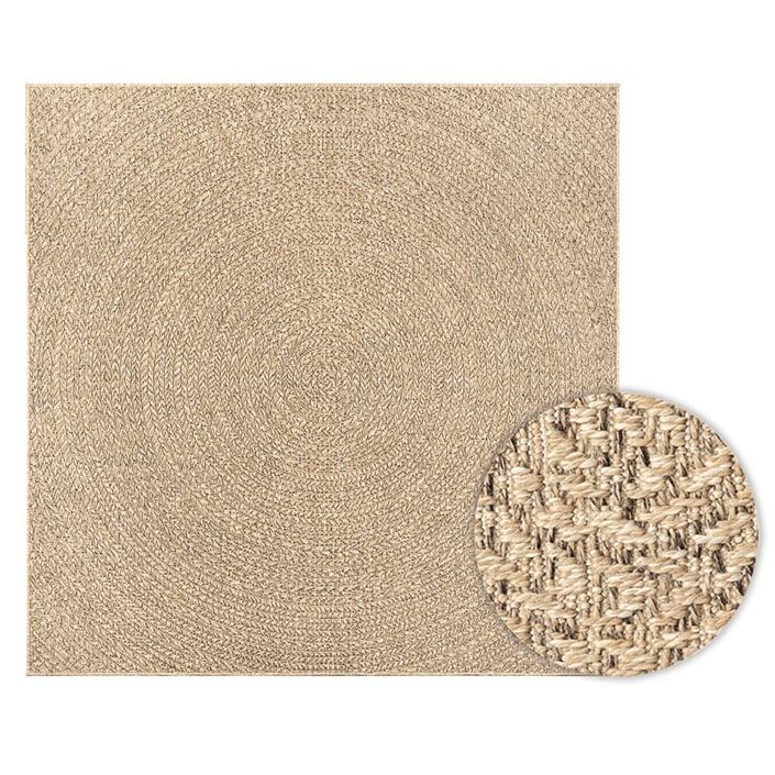 Tapis ZIZUR 120x120 cm aspect de jute intérieur et extérieur - Photo n°1