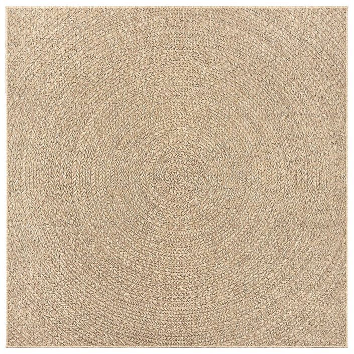 Tapis ZIZUR 120x120 cm aspect de jute intérieur et extérieur - Photo n°4