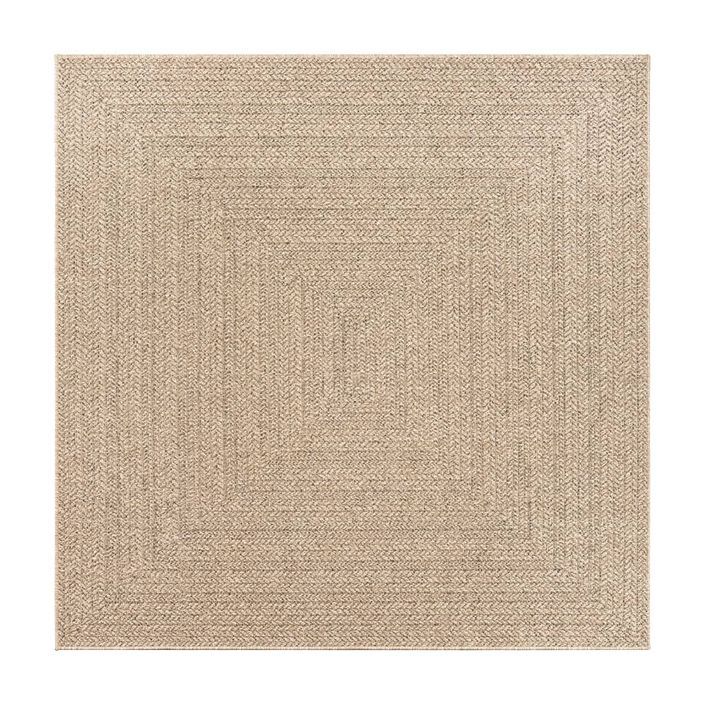 Tapis ZIZUR 120x120 cm aspect de jute intérieur et extérieur - Photo n°4