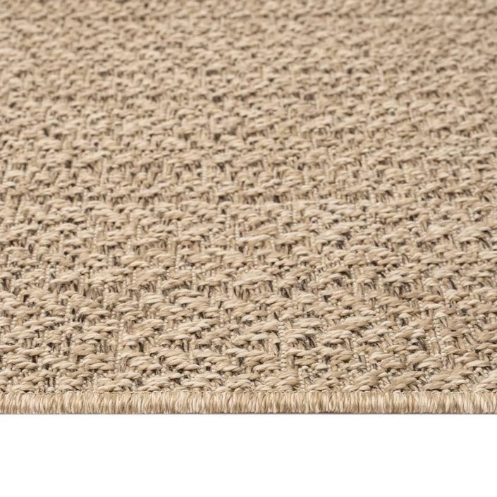 Tapis ZIZUR 120x120 cm aspect de jute intérieur et extérieur - Photo n°7