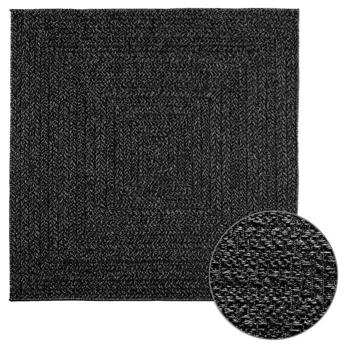 Tapis ZIZUR 120x120 cm aspect de jute intérieur extérieur - Photo n°2