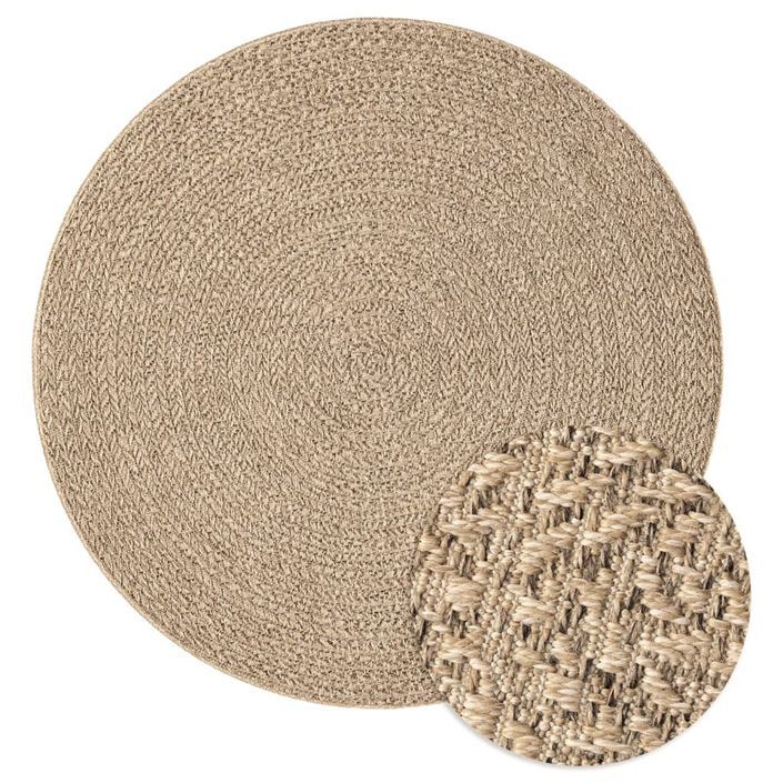 Tapis ZIZUR Ø 200 cm aspect de jute intérieur et extérieur - Photo n°1