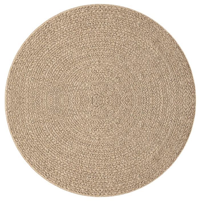 Tapis ZIZUR Ø 200 cm aspect de jute intérieur et extérieur - Photo n°3