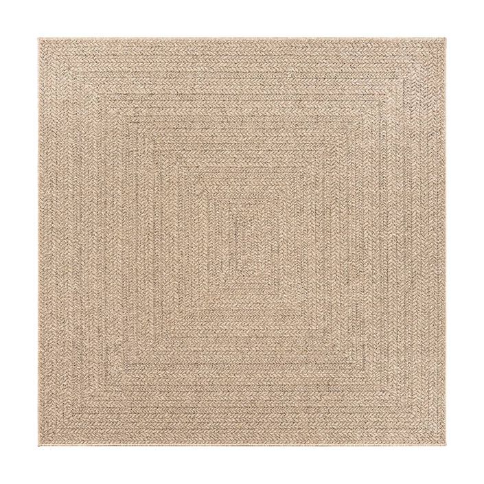 Tapis ZIZUR 200x200 cm aspect de jute intérieur et extérieur - Photo n°4