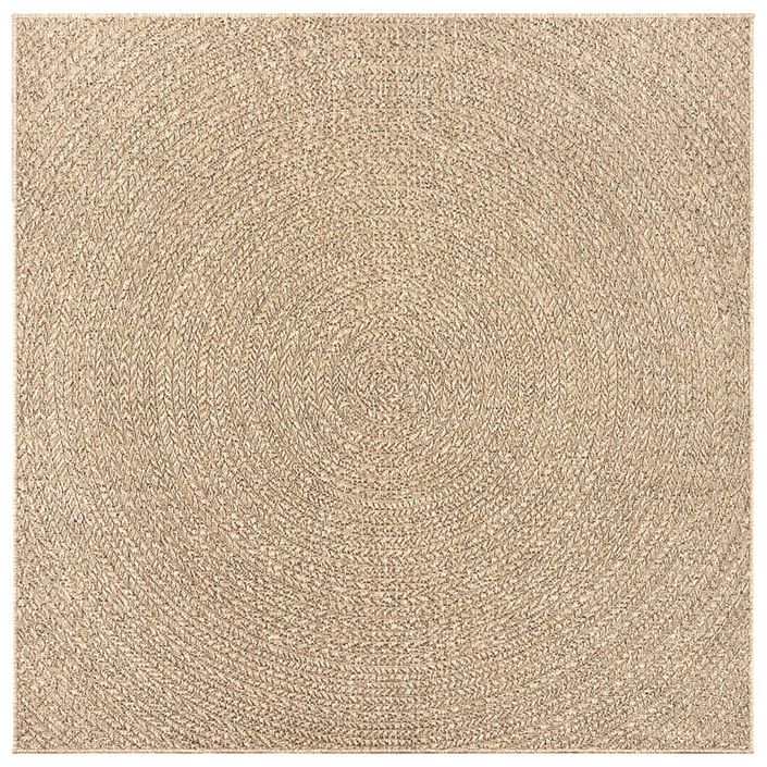 Tapis ZIZUR 200x200 cm aspect de jute intérieur et extérieur - Photo n°4