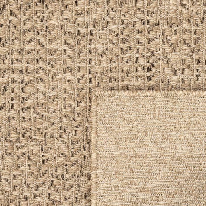 Tapis ZIZUR 200x200 cm aspect de jute intérieur et extérieur - Photo n°6