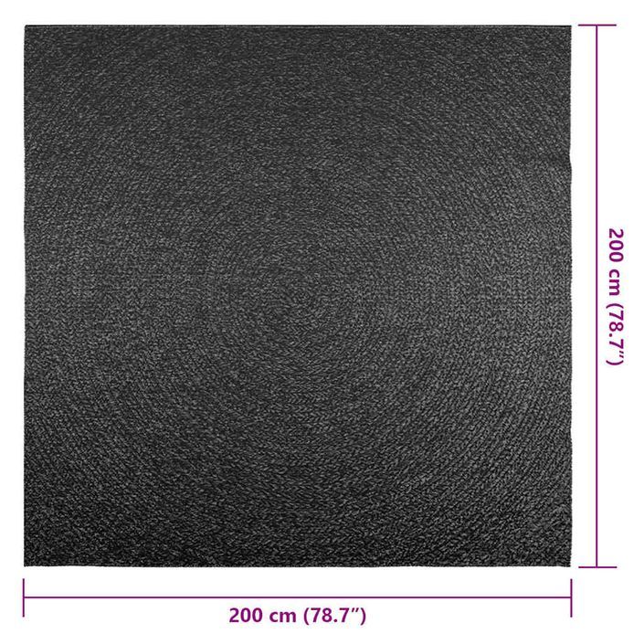 Tapis ZIZUR 200x200 cm aspect de jute intérieur extérieur - Photo n°9