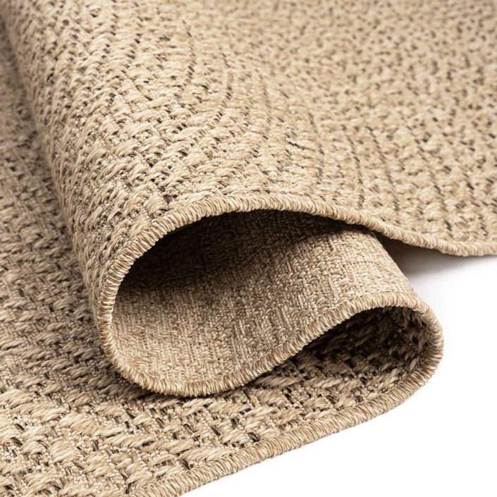 Tapis ZIZUR 240x240 cm aspect de jute intérieur et extérieur - Photo n°5