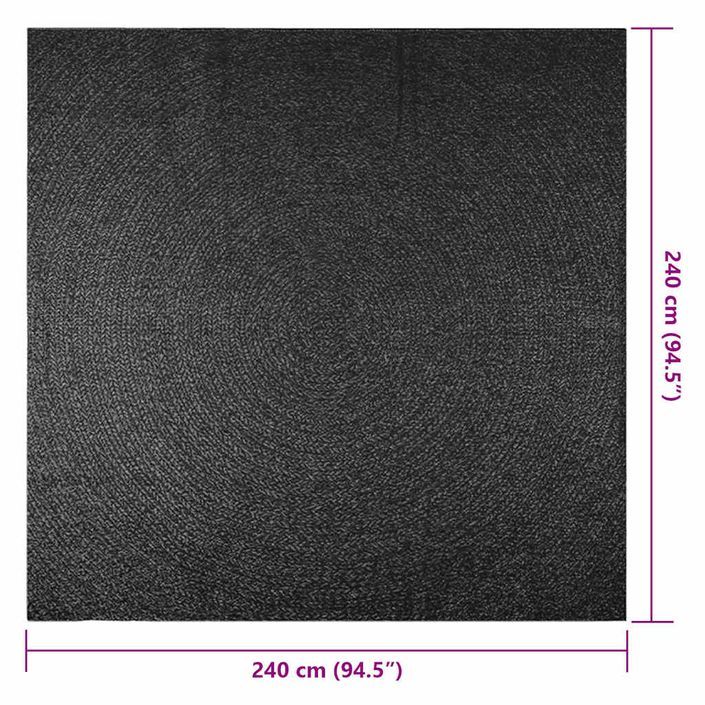 Tapis ZIZUR 240x240 cm aspect de jute intérieur extérieur - Photo n°9