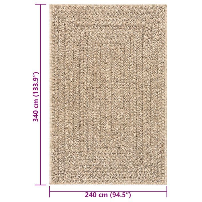 Tapis ZIZUR 240x340 cm aspect de jute intérieur et extérieur - Photo n°8