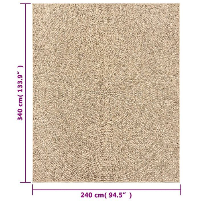 Tapis ZIZUR 240x340 cm aspect de jute intérieur et extérieur - Photo n°8