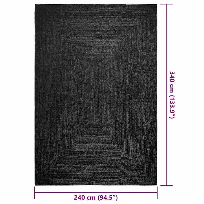 Tapis ZIZUR 240x340 cm aspect de jute intérieur extérieur - Photo n°9