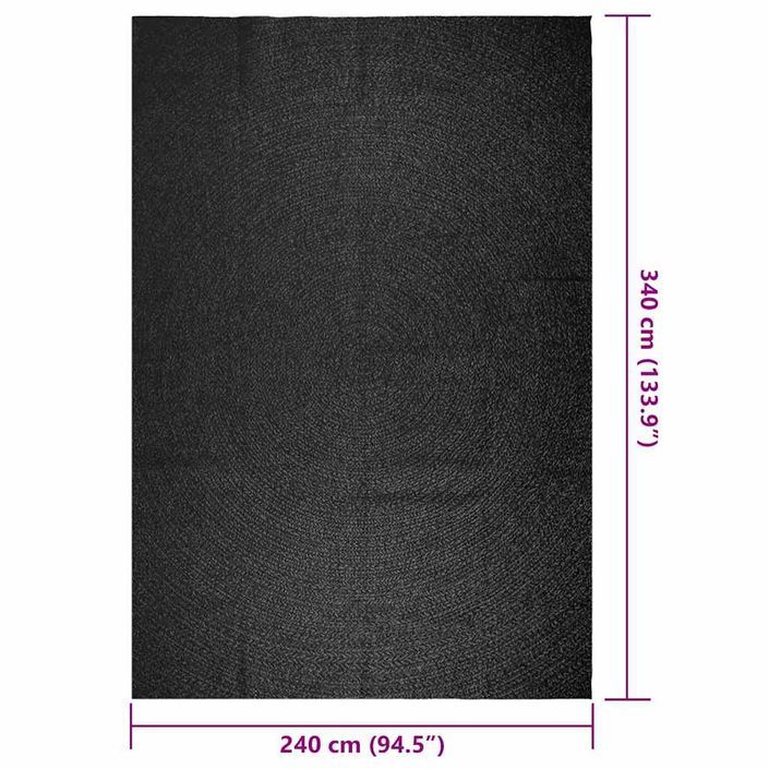 Tapis ZIZUR 240x340 cm aspect de jute intérieur extérieur - Photo n°9