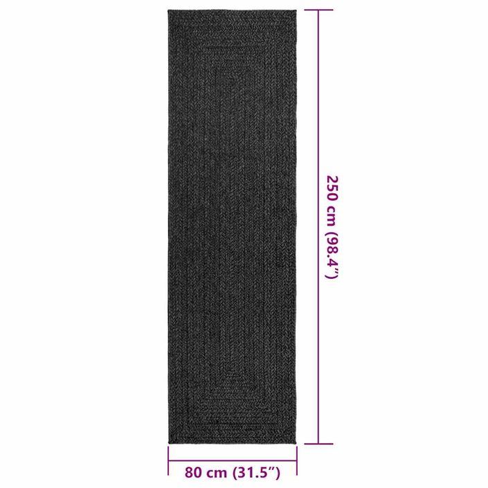 Tapis ZIZUR 80x250 cm aspect de jute intérieur extérieur - Photo n°9