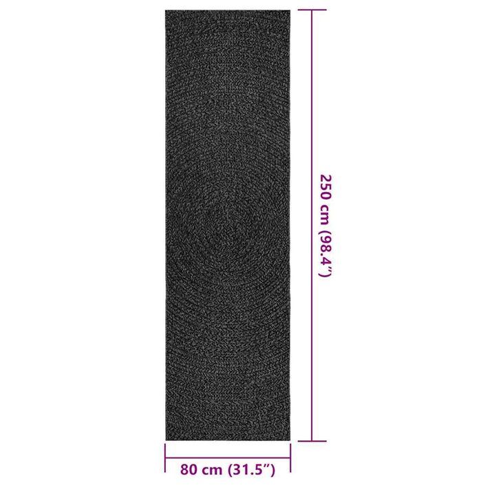 Tapis ZIZUR 80x250 cm aspect de jute intérieur extérieur - Photo n°9