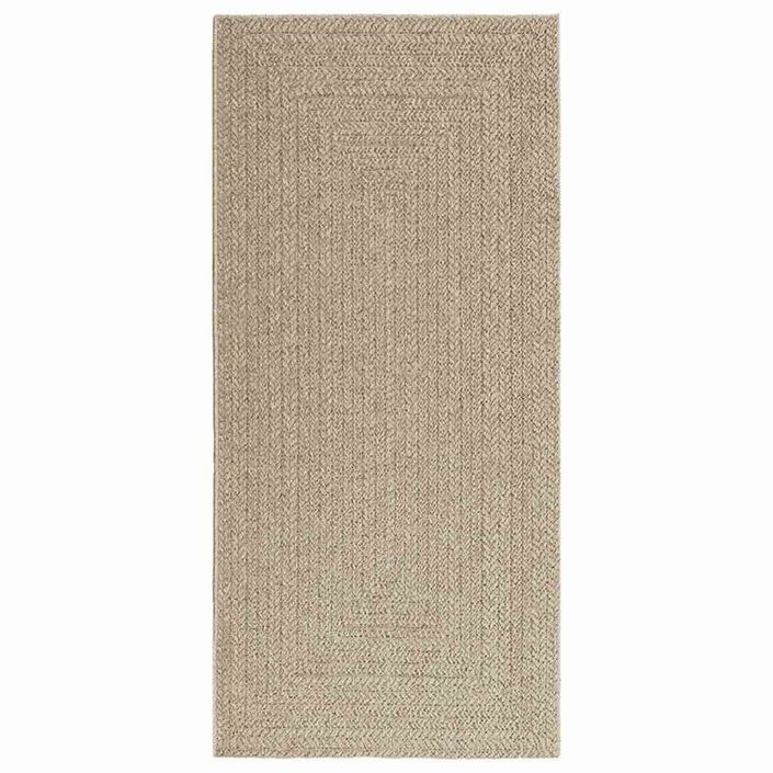 Tapis ZIZUR beige 100x200 cm aspect de jute intérieur extérieur - Photo n°2