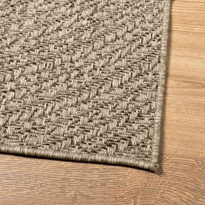 Tapis ZIZUR beige 100x200 cm aspect de jute intérieur extérieur - Photo n°6