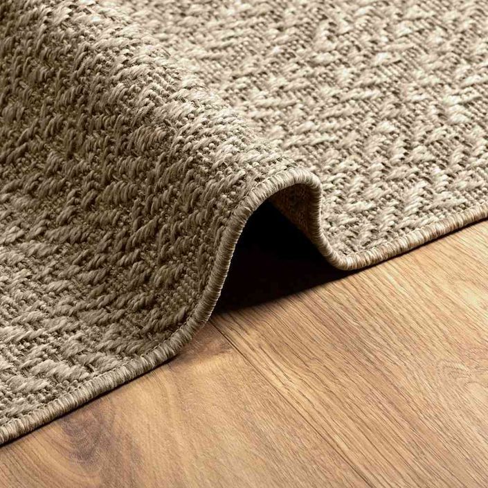 Tapis ZIZUR beige 100x200 cm aspect de jute intérieur extérieur - Photo n°8