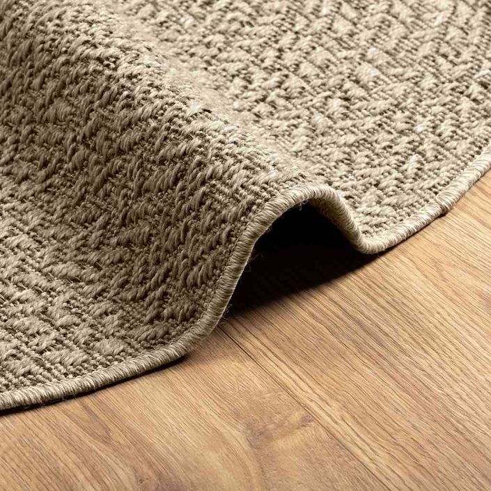 Tapis ZIZUR beige Ø 120cm aspect de jute intérieur et extérieur - Photo n°8