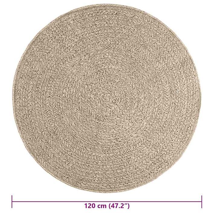 Tapis ZIZUR beige Ø 120cm aspect de jute intérieur et extérieur - Photo n°9