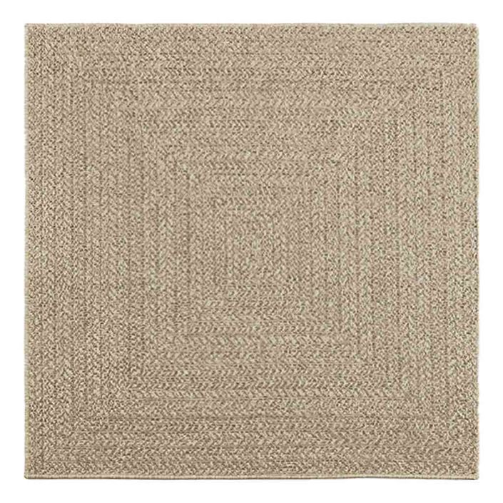 Tapis ZIZUR beige 120x120 cm aspect de jute intérieur extérieur - Photo n°2