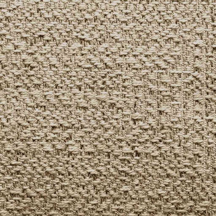 Tapis ZIZUR beige 120x120 cm aspect de jute intérieur extérieur - Photo n°5