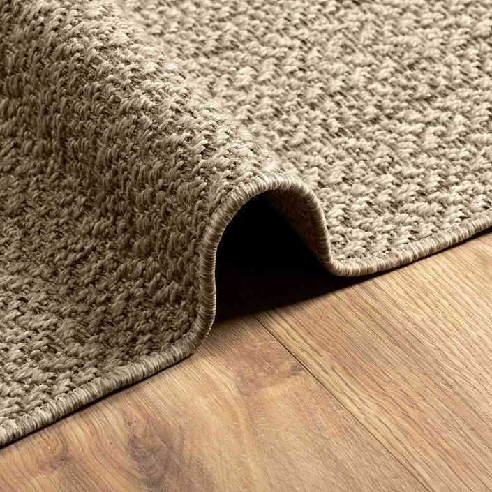 Tapis ZIZUR beige 120x120 cm aspect de jute intérieur extérieur - Photo n°8