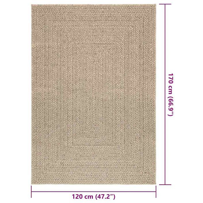 Tapis ZIZUR beige 120x170 cm aspect de jute intérieur extérieur - Photo n°9