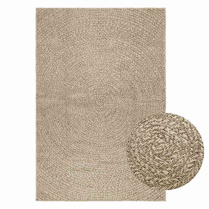 Tapis ZIZUR beige 120x170 cm aspect de jute intérieur extérieur - Photo n°1