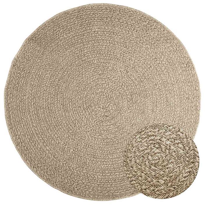 Tapis ZIZUR beige Ø 160cm aspect de jute intérieur et extérieur - Photo n°1