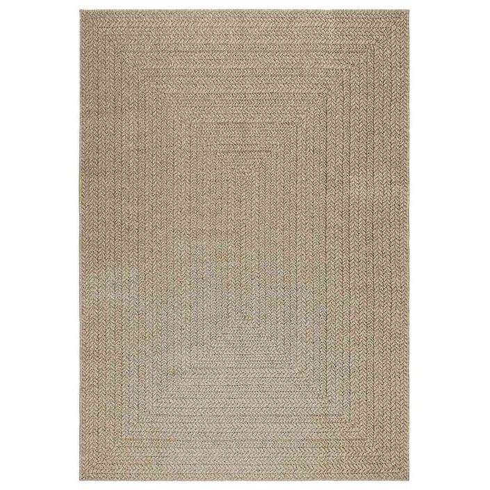 Tapis ZIZUR beige 160x230 cm aspect de jute intérieur extérieur - Photo n°2