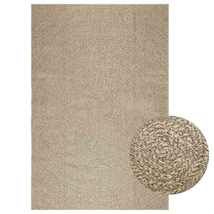 Tapis ZIZUR beige 160x230 cm aspect de jute intérieur extérieur - Photo n°1