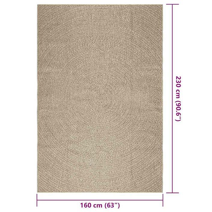 Tapis ZIZUR beige 160x230 cm aspect de jute intérieur extérieur - Photo n°9