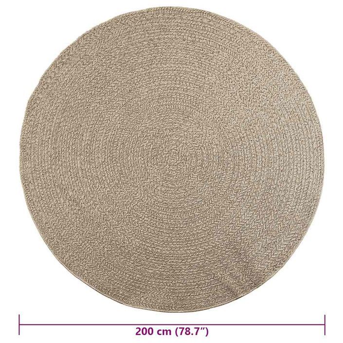 Tapis ZIZUR beige Ø 200cm aspect de jute intérieur et extérieur - Photo n°9