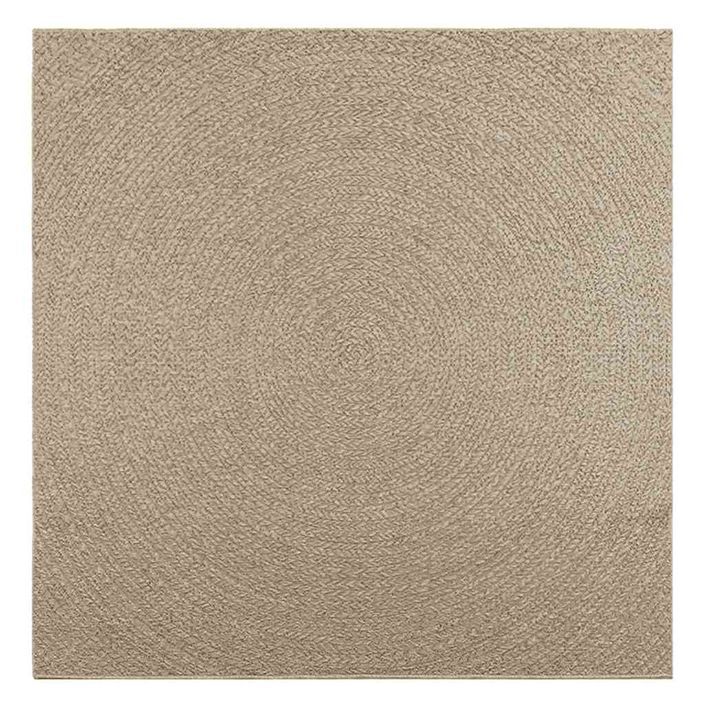 Tapis ZIZUR beige 200x200 cm aspect de jute intérieur extérieur - Photo n°2