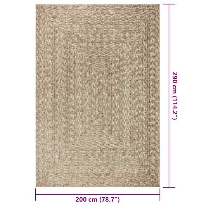 Tapis ZIZUR beige 200x290 cm aspect de jute intérieur extérieur - Photo n°9