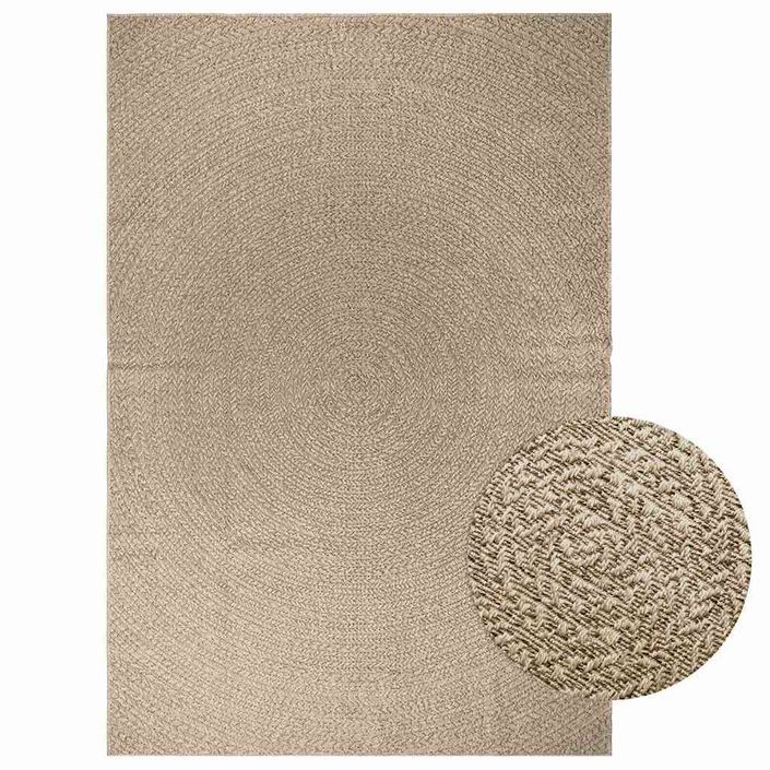 Tapis ZIZUR beige 200x290 cm aspect de jute intérieur extérieur - Photo n°1