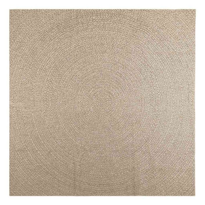 Tapis ZIZUR beige 240x240 cm aspect de jute intérieur extérieur - Photo n°2