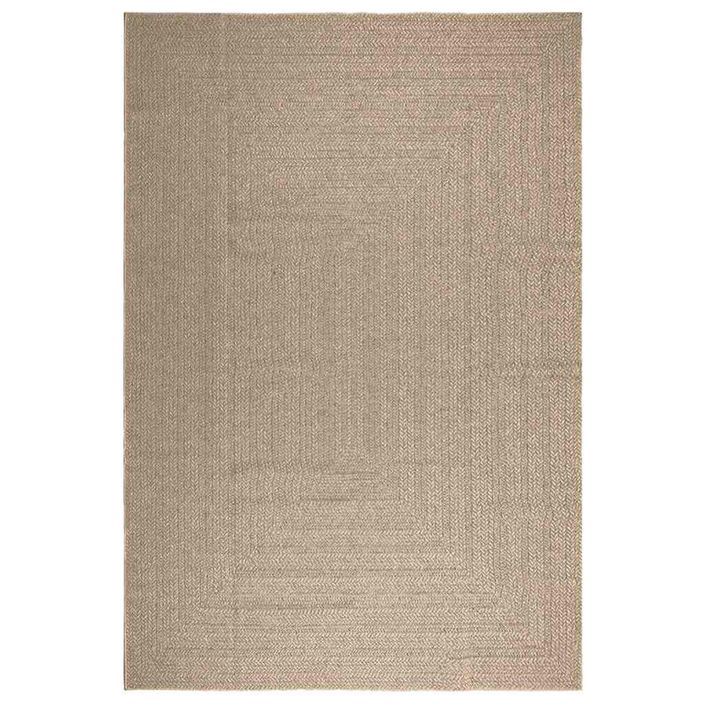 Tapis ZIZUR beige 240x340 cm aspect de jute intérieur extérieur - Photo n°2