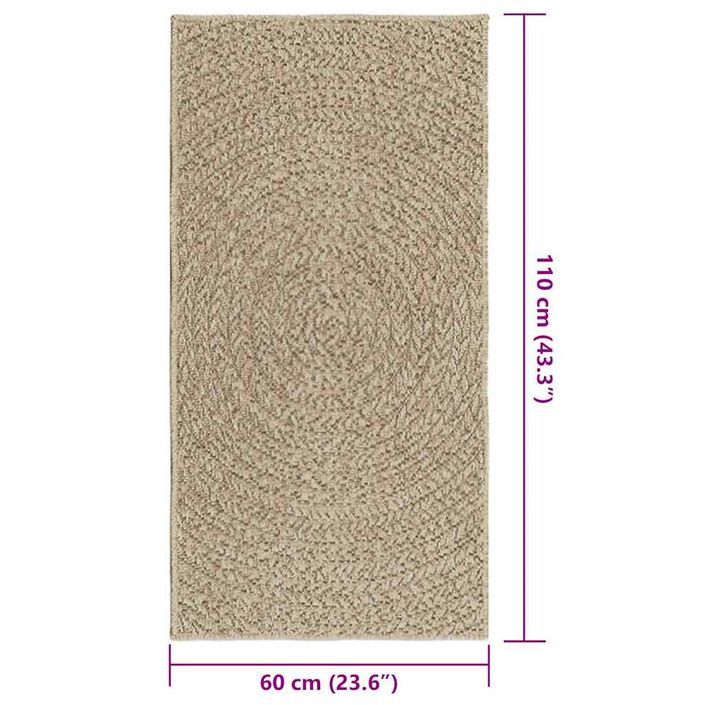 Tapis ZIZUR beige 60x110 cm aspect de jute intérieur extérieur - Photo n°9