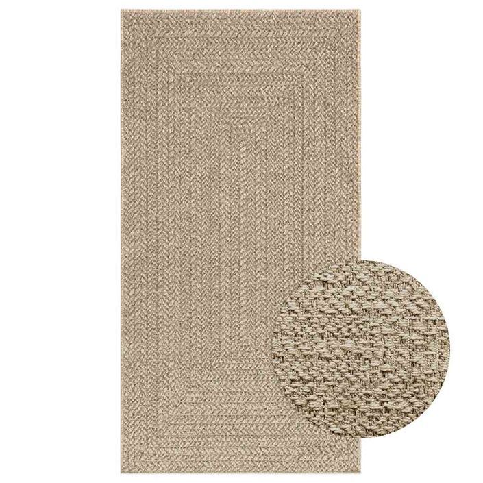 Tapis ZIZUR beige 80x150 cm aspect de jute intérieur extérieur - Photo n°1